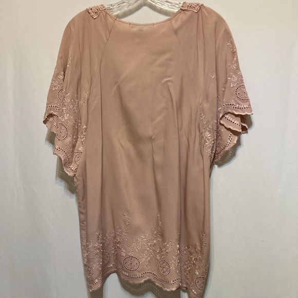LOVE STICH ROSE COLORED EMBROIDERED BLOUSE - Picture 3 of 10